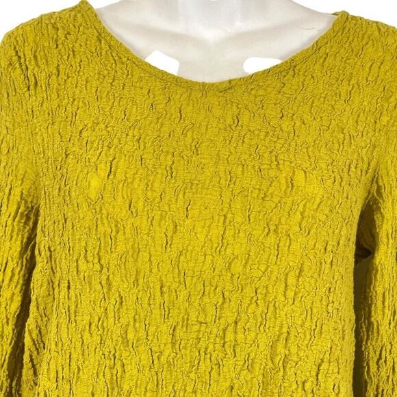 Ali Miles Womens Green V-Neck Long Sleeve Stretch Lagenlook Top Asymmetrical S - Picture 8 of 16